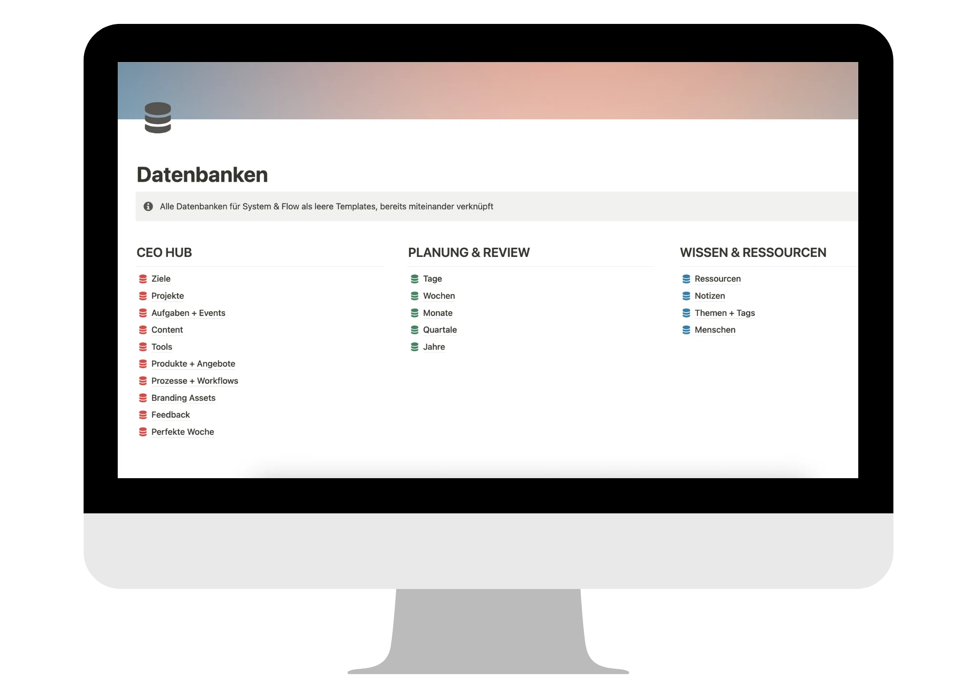 Bonus 2: Notion-Datenbanken als Templates