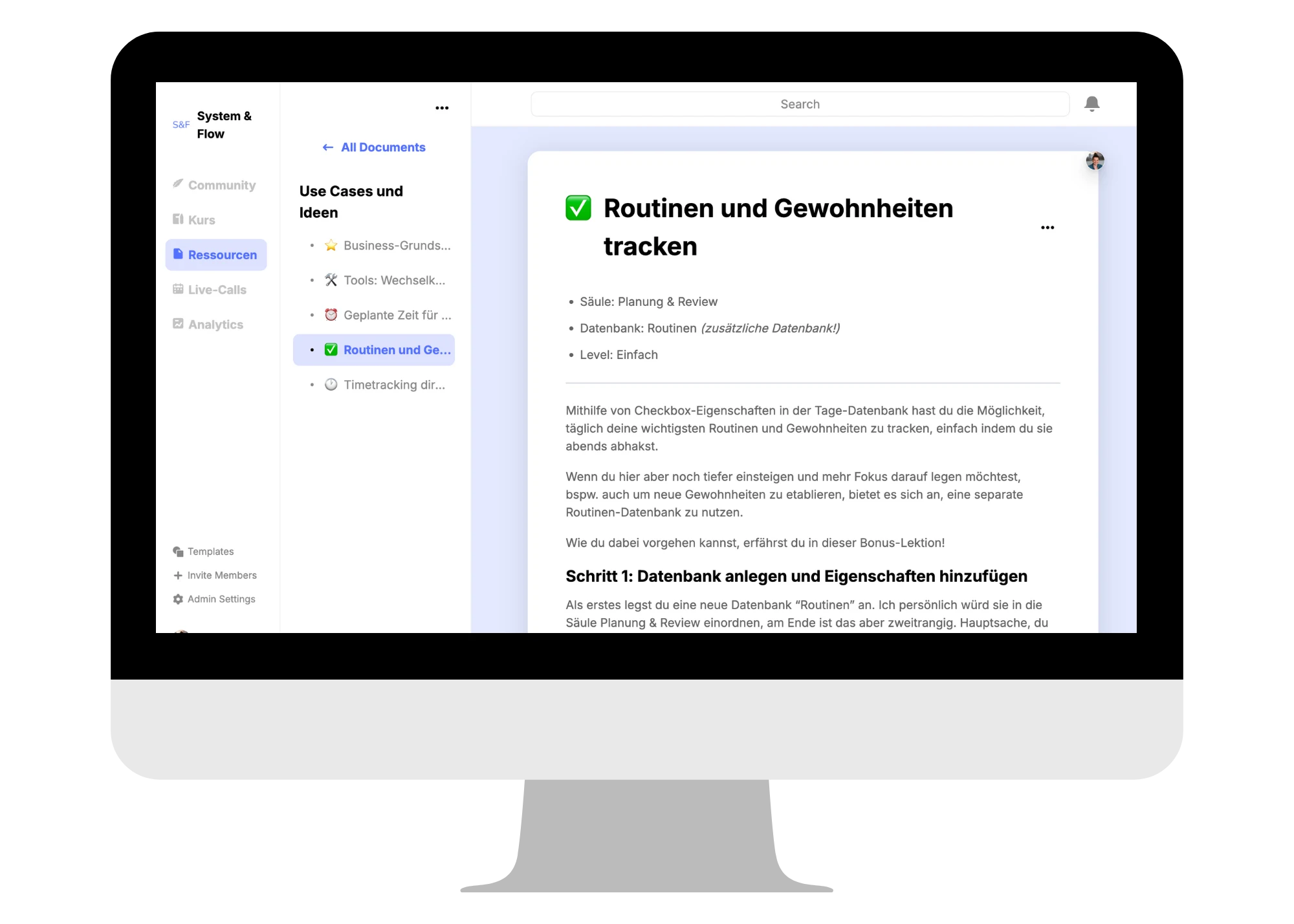 Bonus 1: Extra Lektionen für spezifischere Anwendungsfälle in Notion